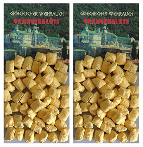 TRIMONTIUM GWR15-P2 Räucherwerk griechischer Weihrauch Stücke Orangenblüte 2 x 25 g zum Räuchern auf Kohle oder Sieb, Harz, Talkum, ätherische Öle, Gelb, 13 x 7 x 2.5 cm TRIMONTIUM GWR15-P2 Räucherwerk griechischer Weihrauch Stücke Orangenblüte 2 x 25 g zum Räuchern auf Kohle oder Sieb, Harz, Talkum, ätherische Öle, Gelb, 13 x 7 x 2.5 cm